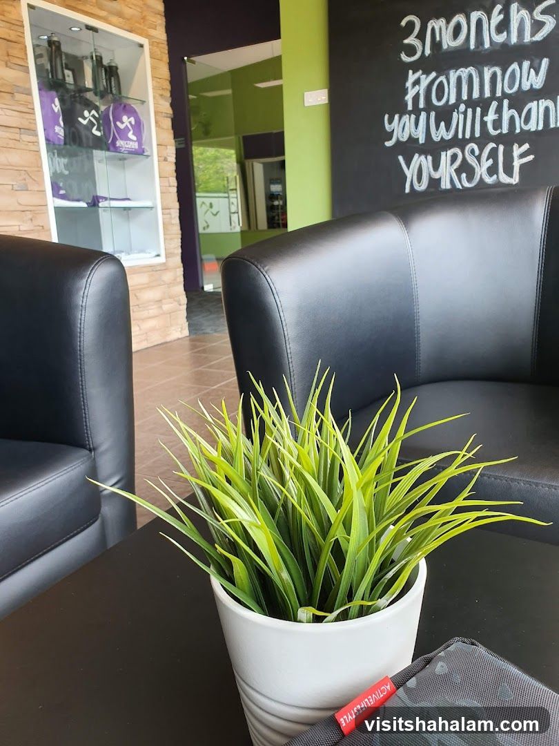 Gym interior with motivational quote