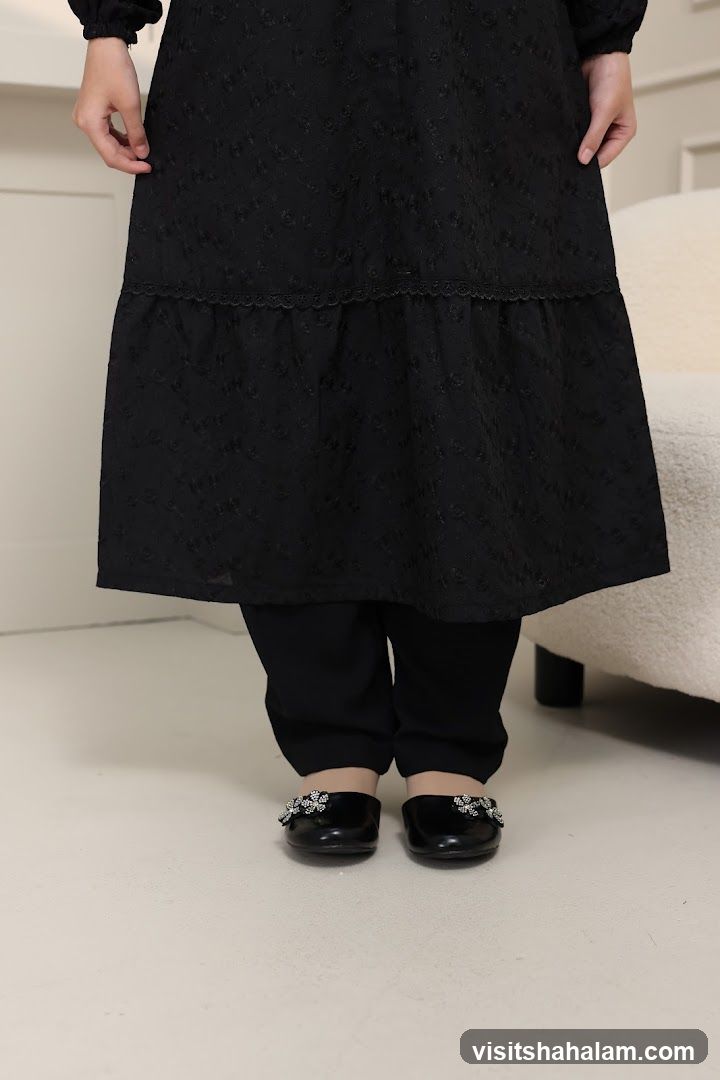 Black Dress and Pants Outfit