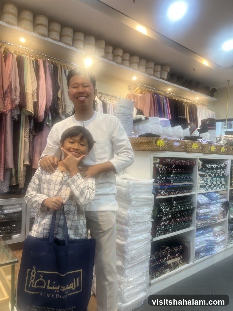 Two people in a store