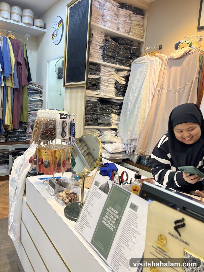 Store Interior with Clothing and Accessories