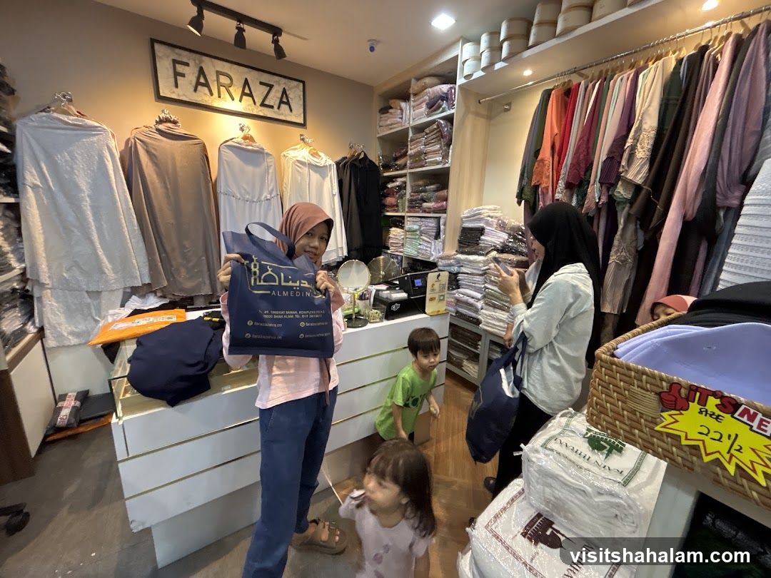 Store Interior with Clothing Racks and Shelves
