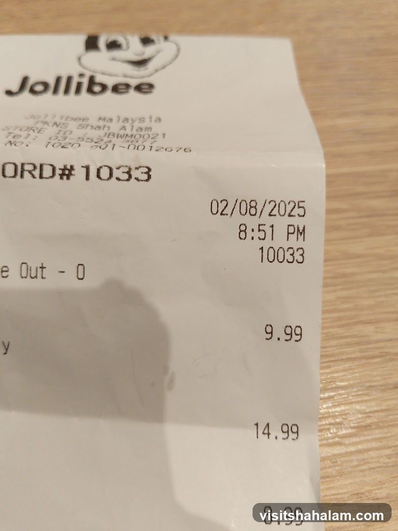 Jollibee Receipt