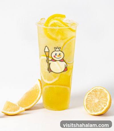 Lemonade Drink with Sliced Lemons