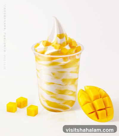 Mango Soft Serve Ice Cream