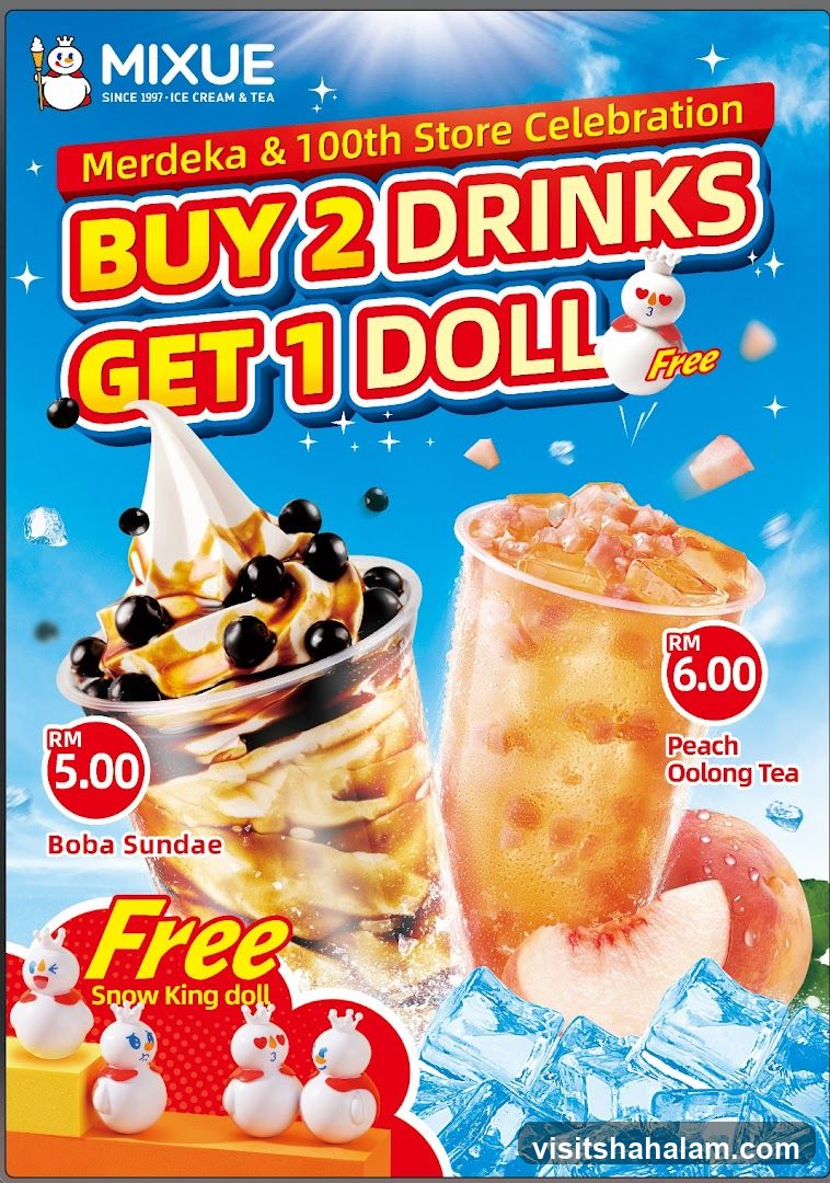 Mixue Merdeka & 100th Store Celebration Promotion
