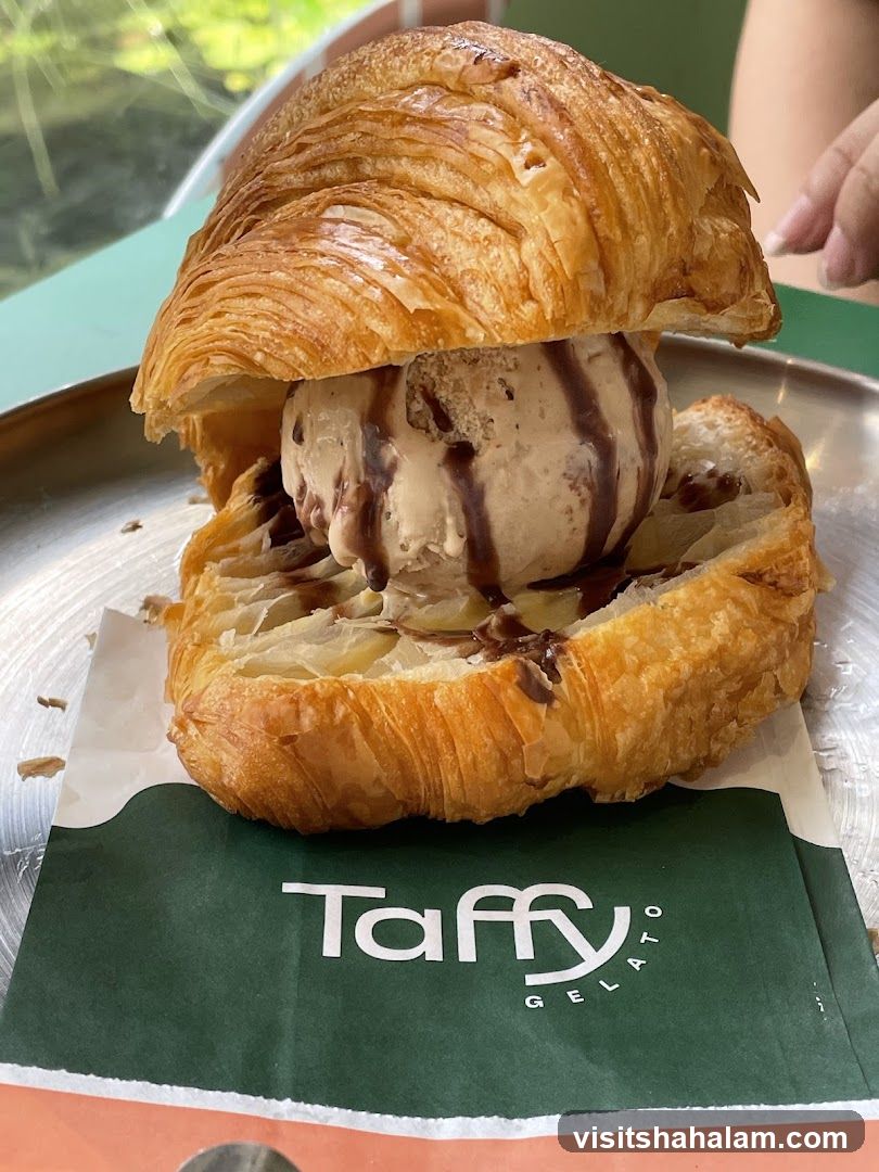 Croissant Ice Cream Sandwich
