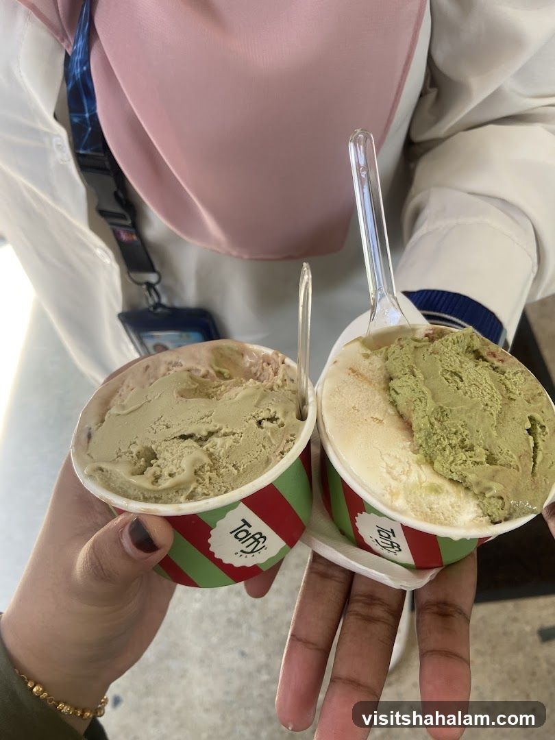 Two cups of ice cream