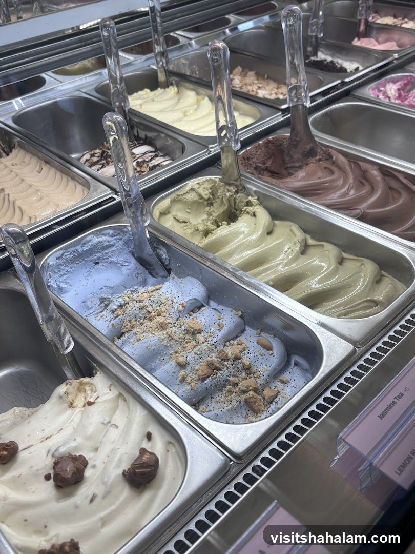 Assortment of Gelato Flavors