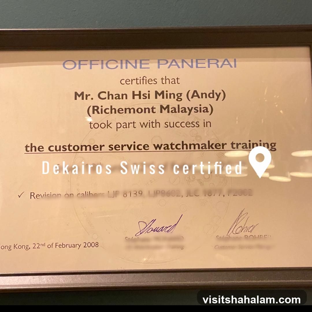 Officine Panerai Training Certificate