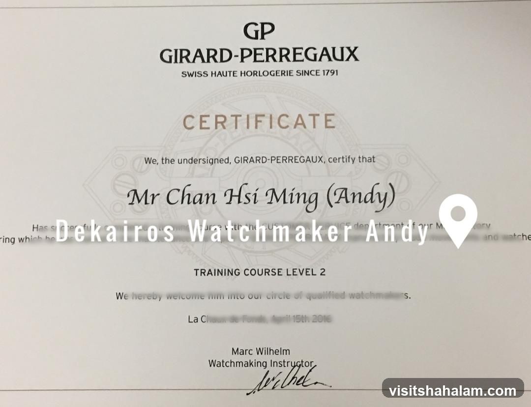 Girard-Perregaux Certificate