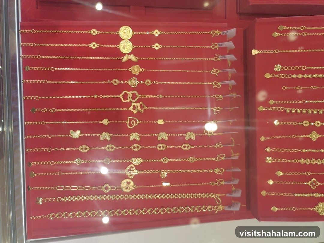 Gold Bracelets Display