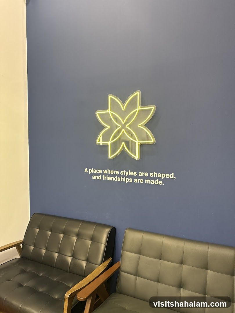 Waiting Area with Neon Sign