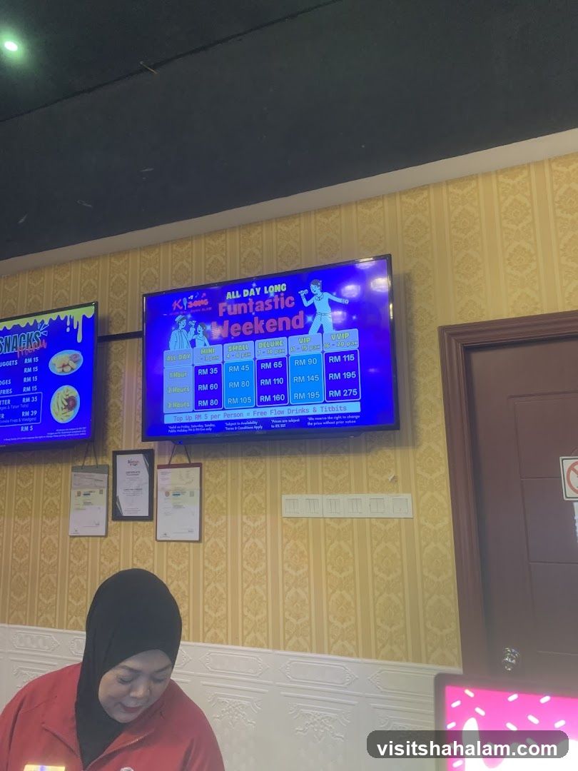 Karaoke Pricing Screen