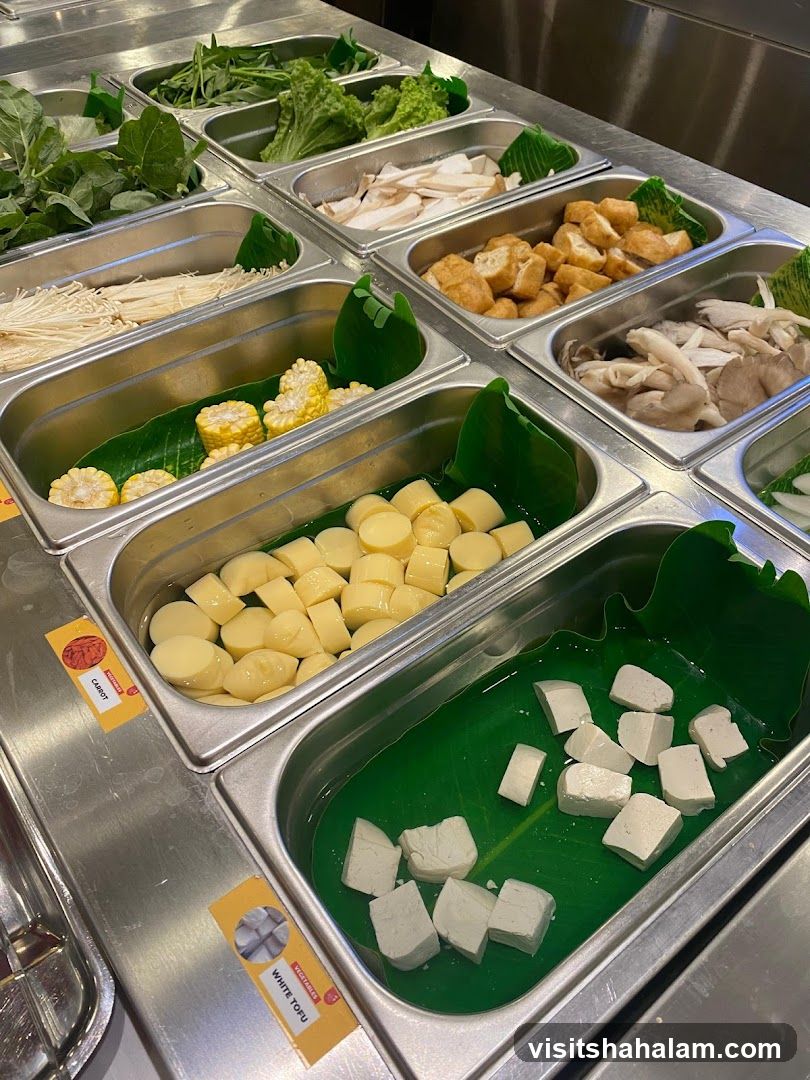 Buffet Display of Fresh Ingredients
