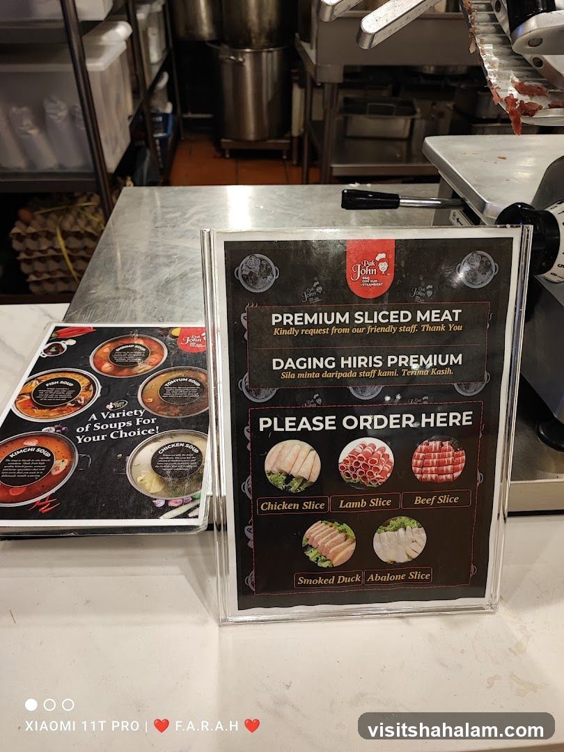 Premium Sliced Meat Menu