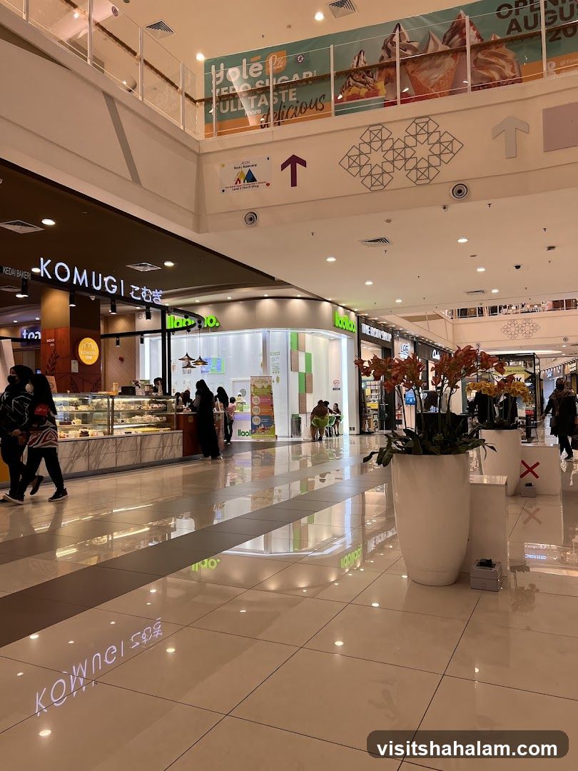 Mall Interior with Shops and Advertisements