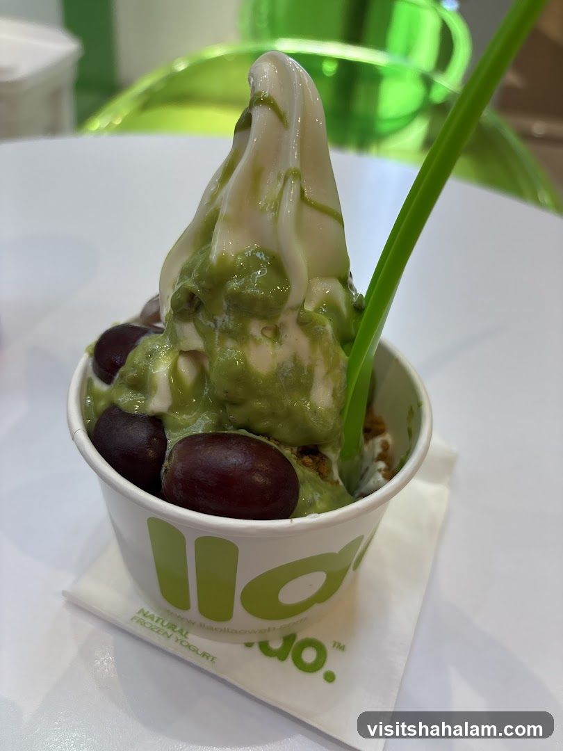 Frozen Yogurt with Grapes