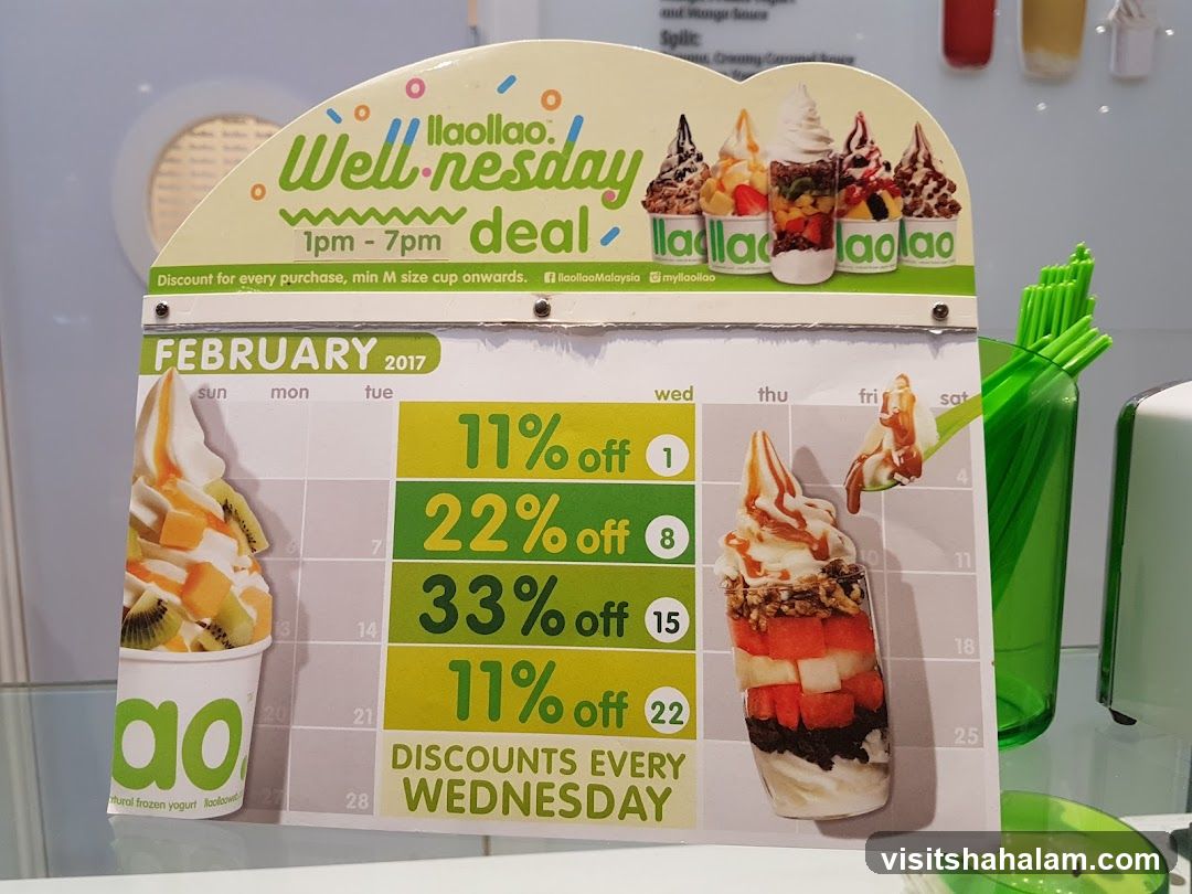 Llaollao February 2017 Wednesday Deal Calendar