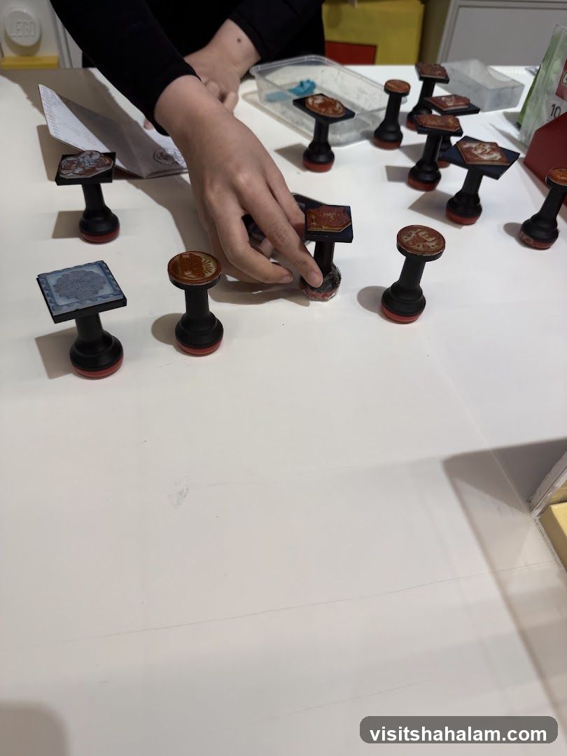 Stamps on a Table