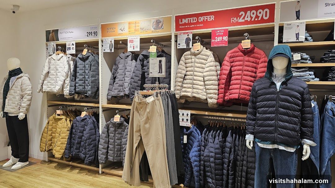 Puffer Jackets and Trousers Display