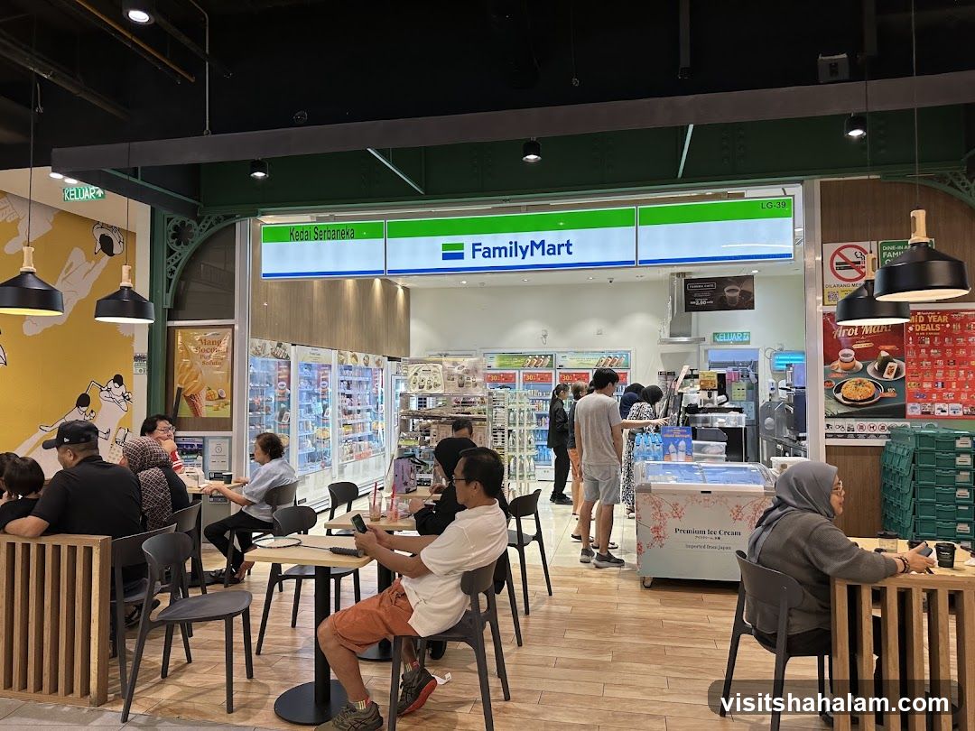 FamilyMart Interior with Customers