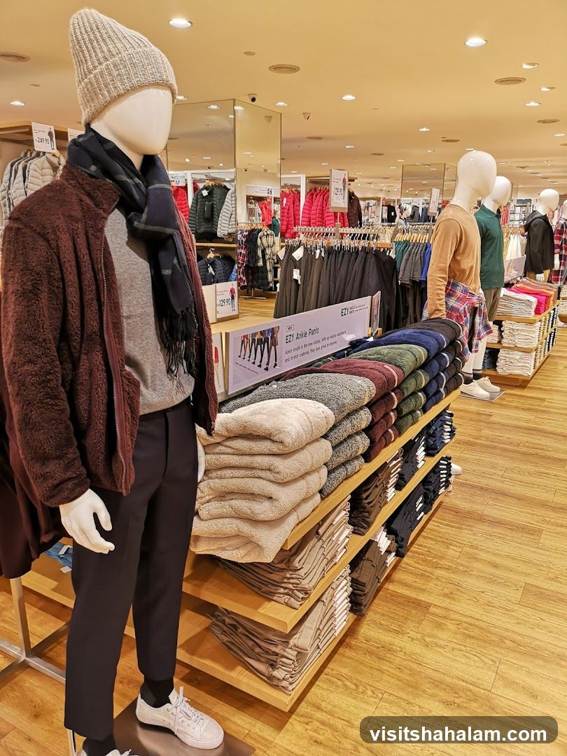 Mannequins and Folded Clothes in a Store