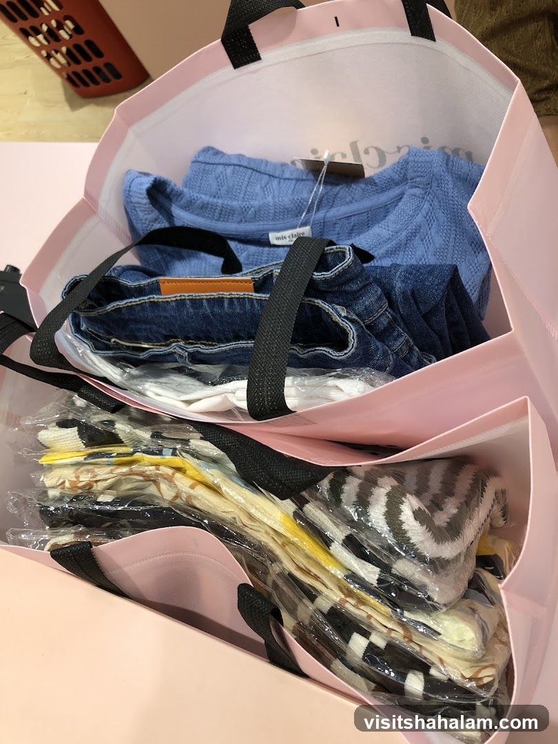 Shopping Bag with Clothes