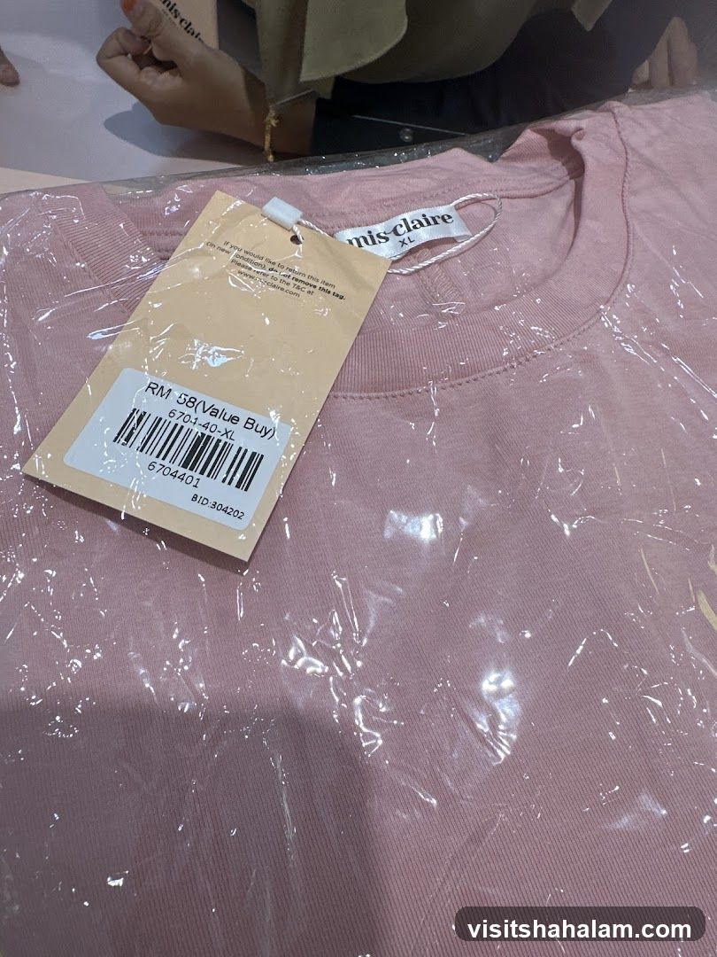Pink T-shirt with tag