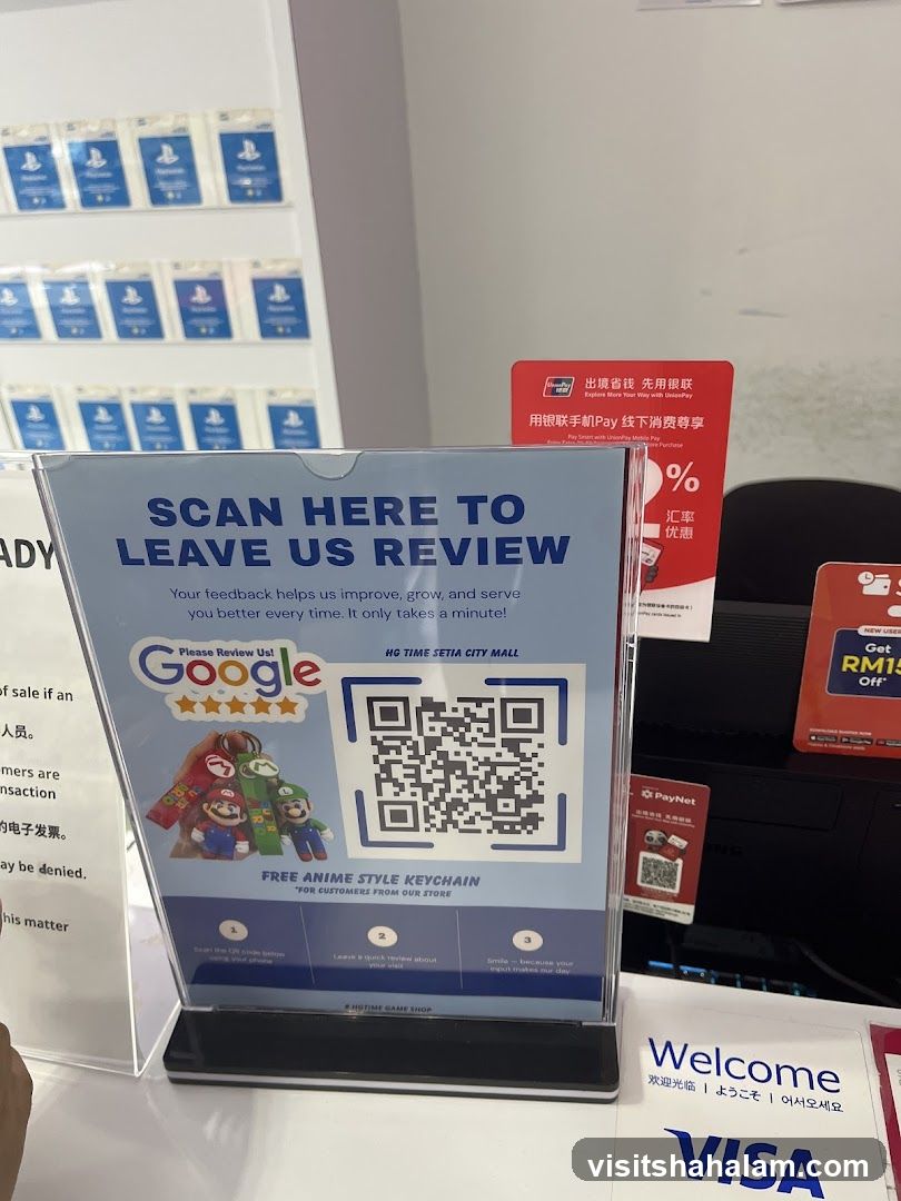QR Code for Customer Reviews