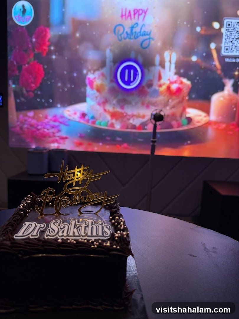 Birthday Cake and Screen Display
