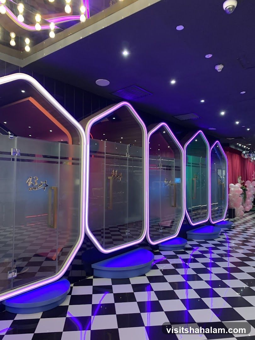 Modern Interior with Neon Accents