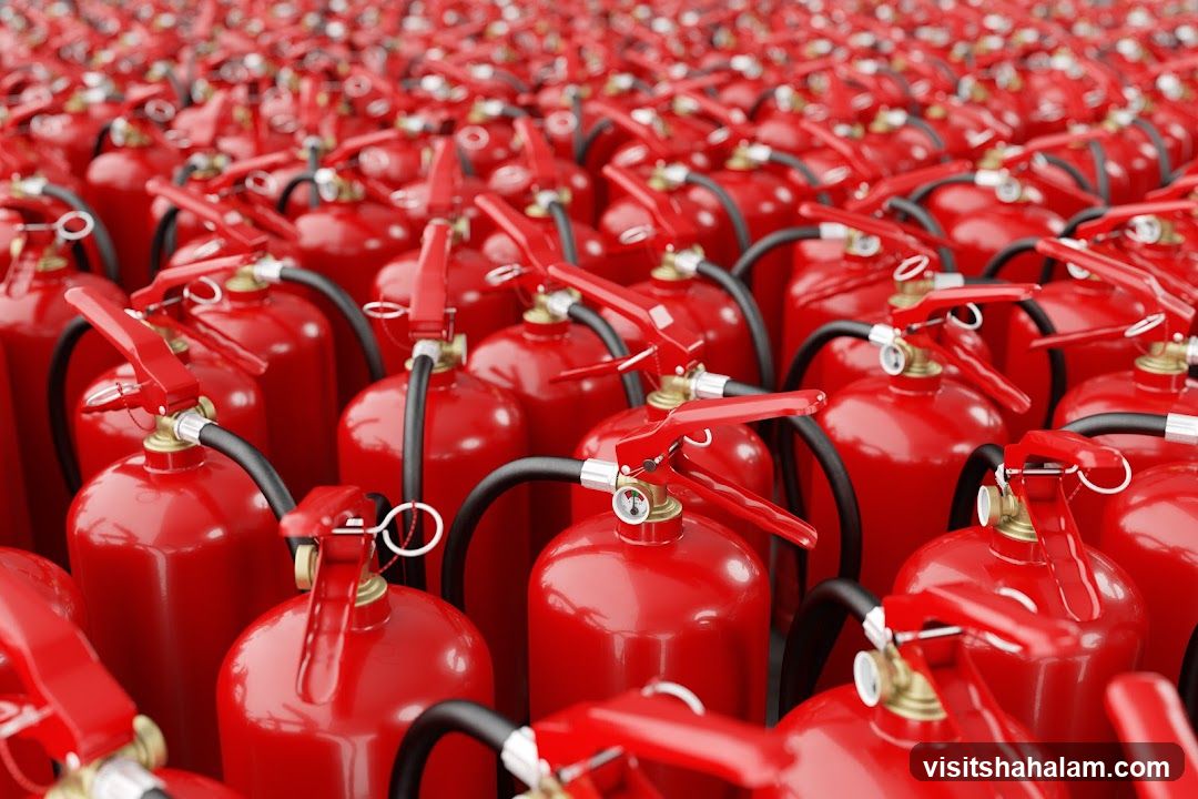 Rows of Fire Extinguishers