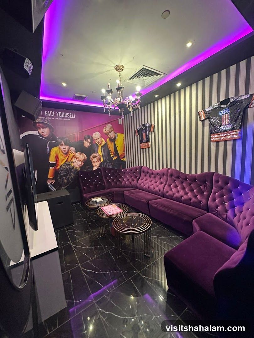Karaoke Room with BTS Themed Decor