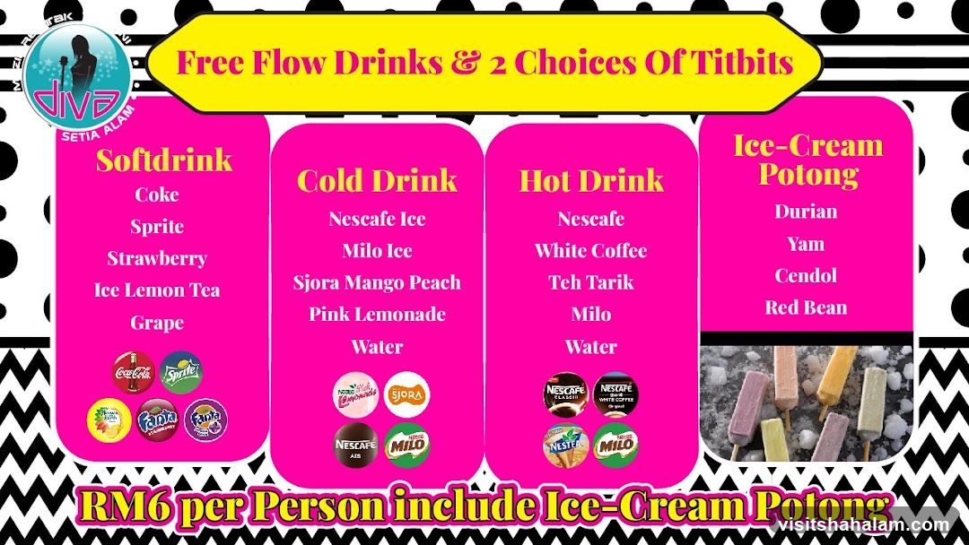 Free Flow Drinks & 2 Choices Of Titbits Menu