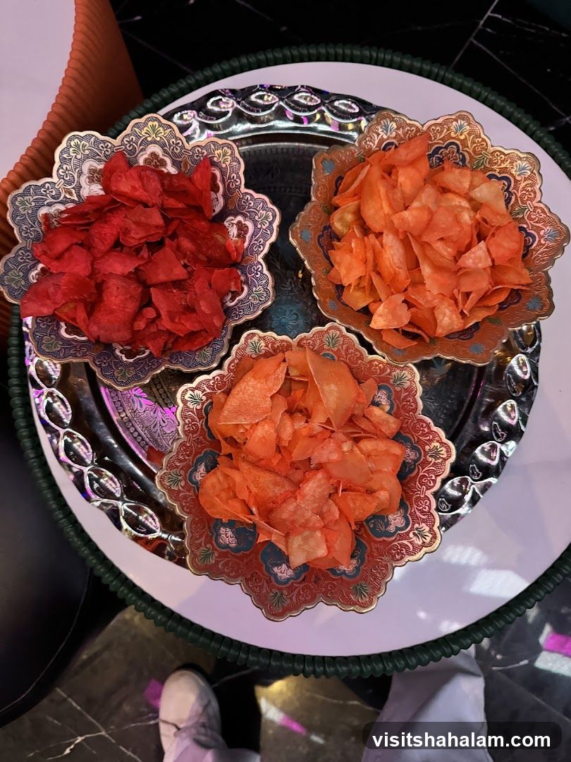 Three bowls of chips
