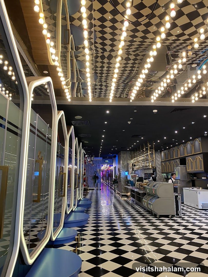 Modern Interior with Checkerboard Floor