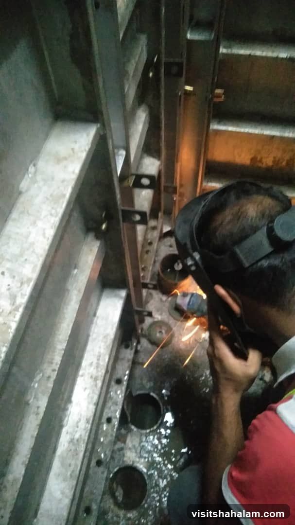Welder at work
