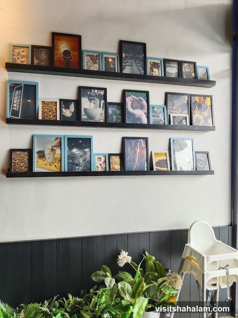 Decorated Shelves with Artwork