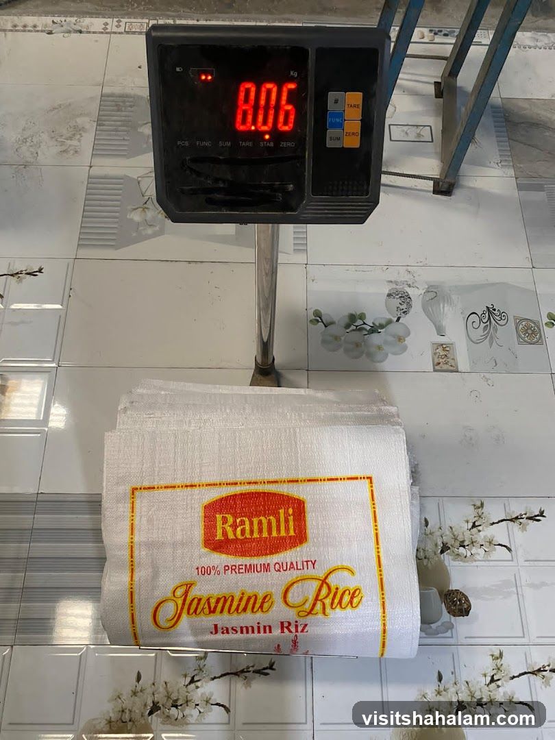 Rice Bag on Scale