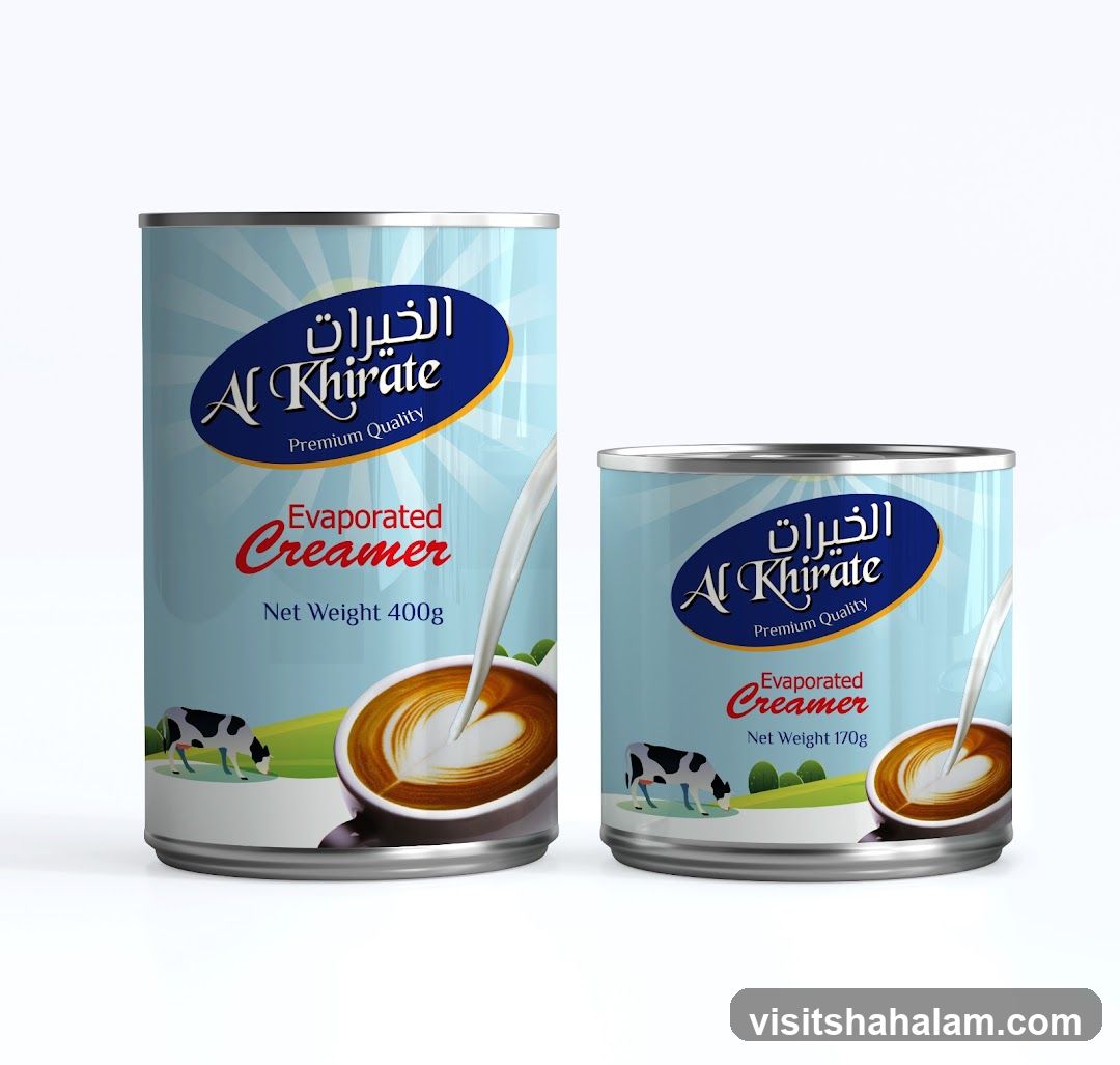 Al Khirate Evaporated Creamer Cans