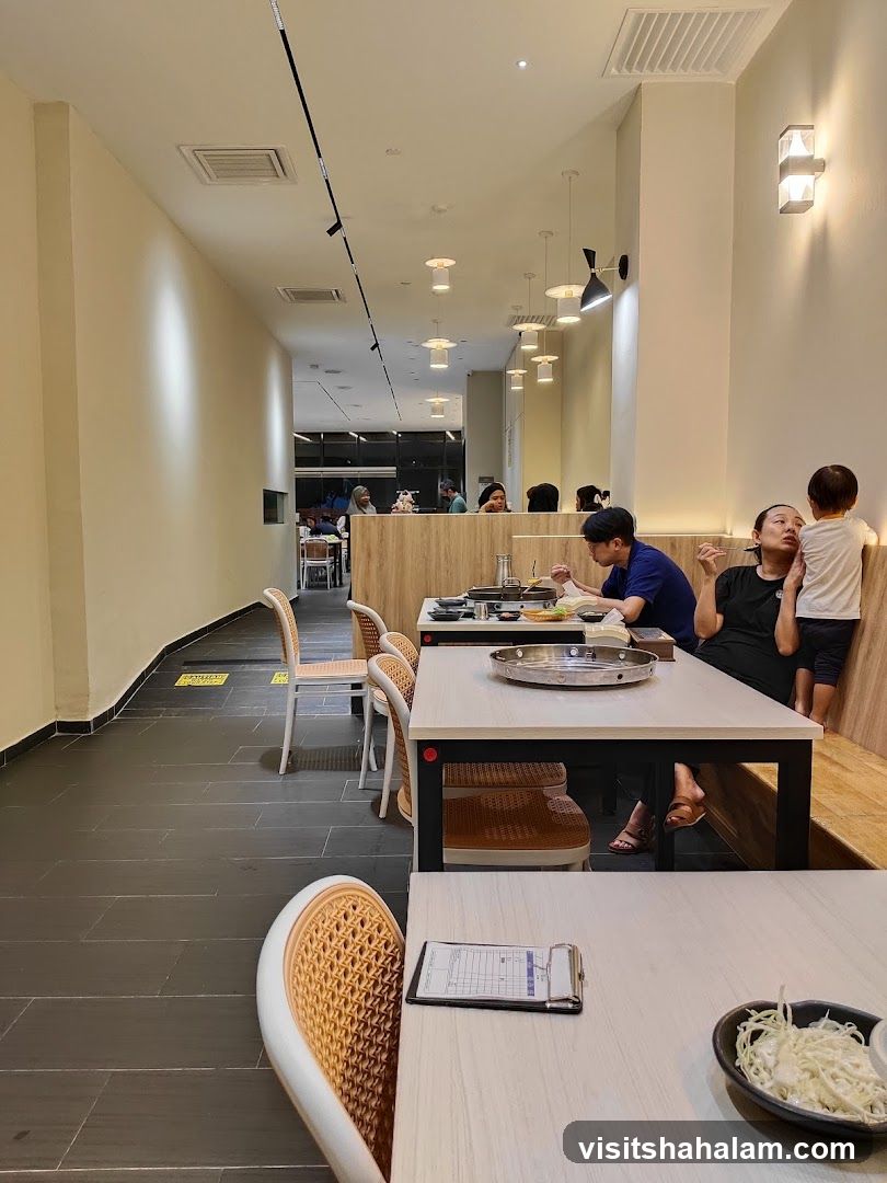 Restaurant Interior with Diners