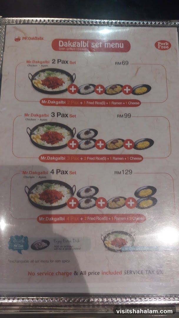 Mr.Dakgalbi Set Menu