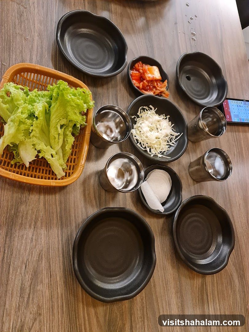 Table Setting with Korean Side Dishes