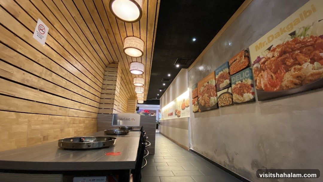 Restaurant Interior with Food Advertisements