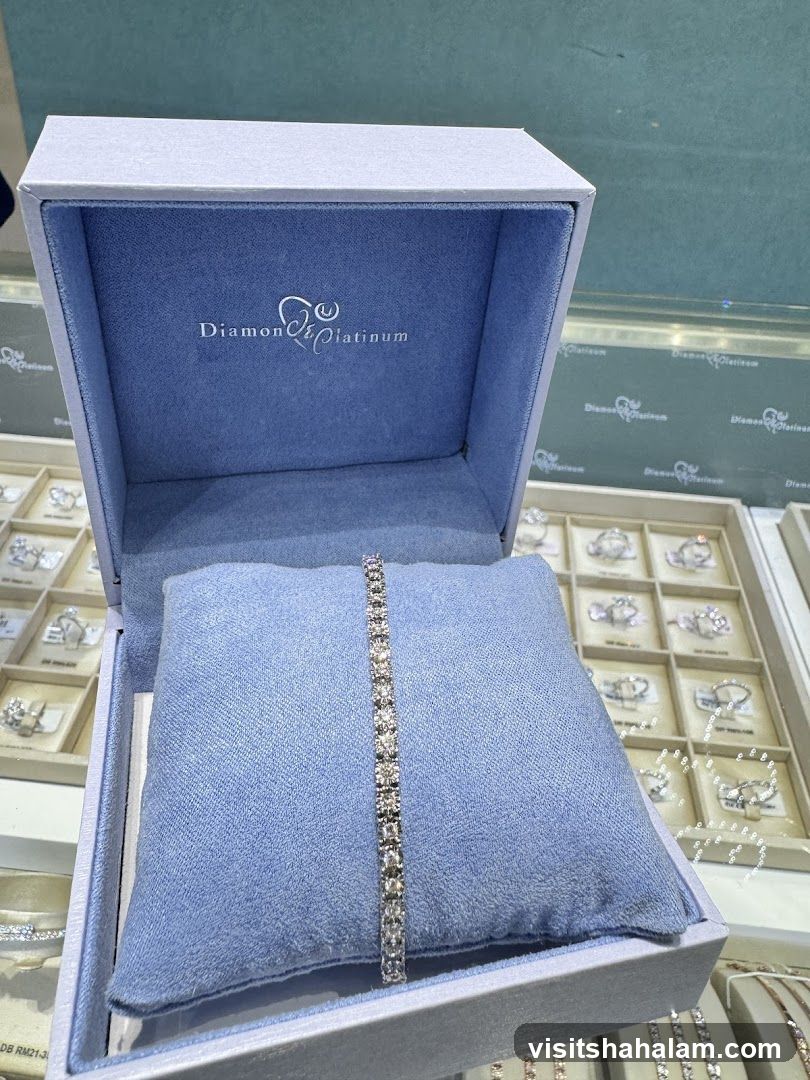 Diamond and Platinum Bracelet in Display Box