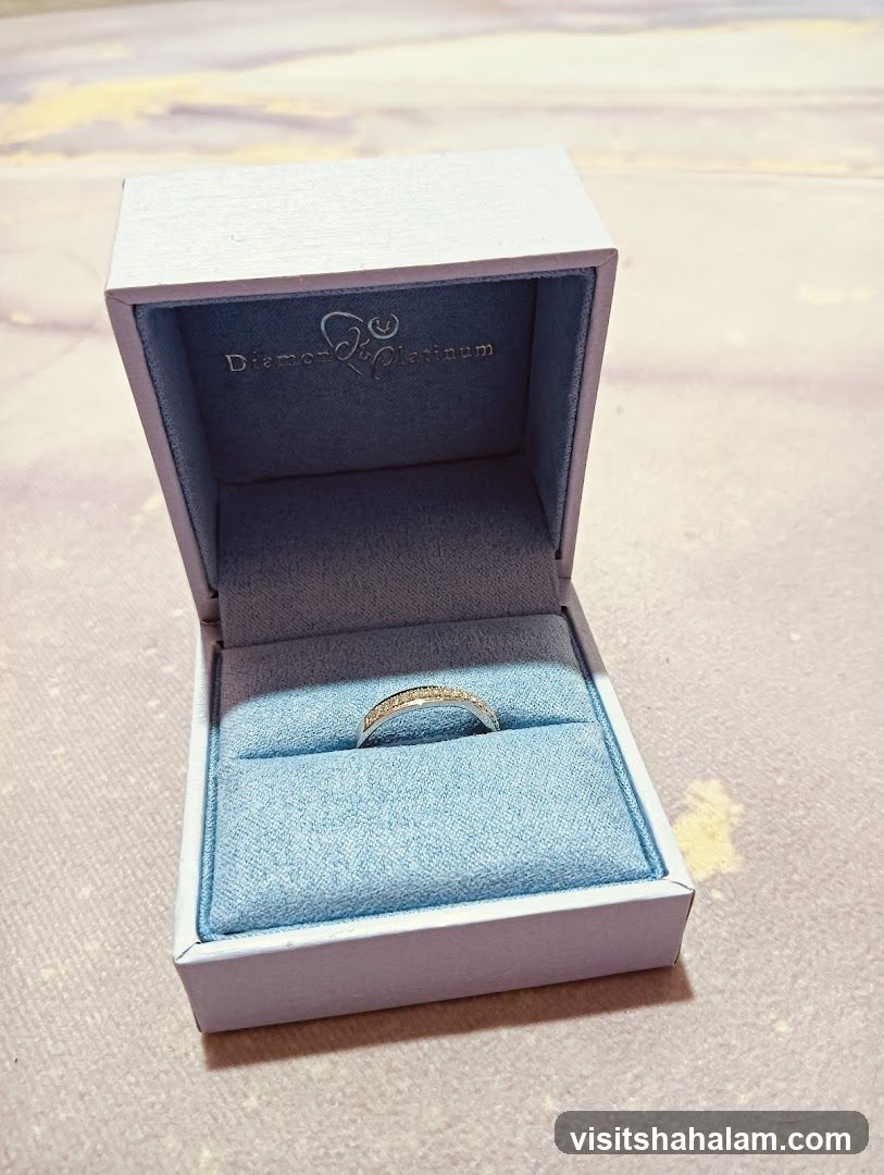 Diamond and Platinum Ring in Box
