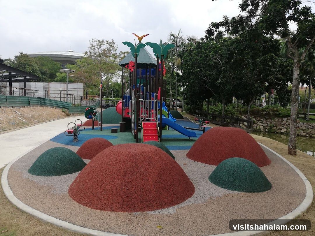 Playground with colorful equipment