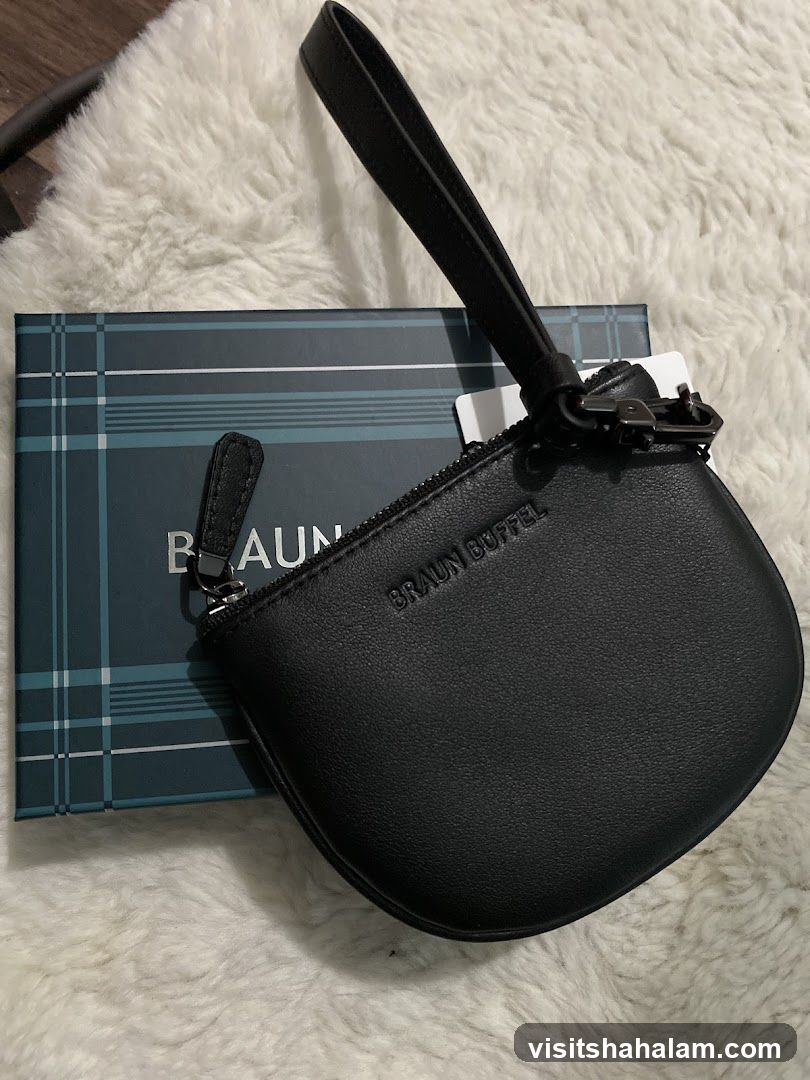 Black Pouch with Wrist Strap