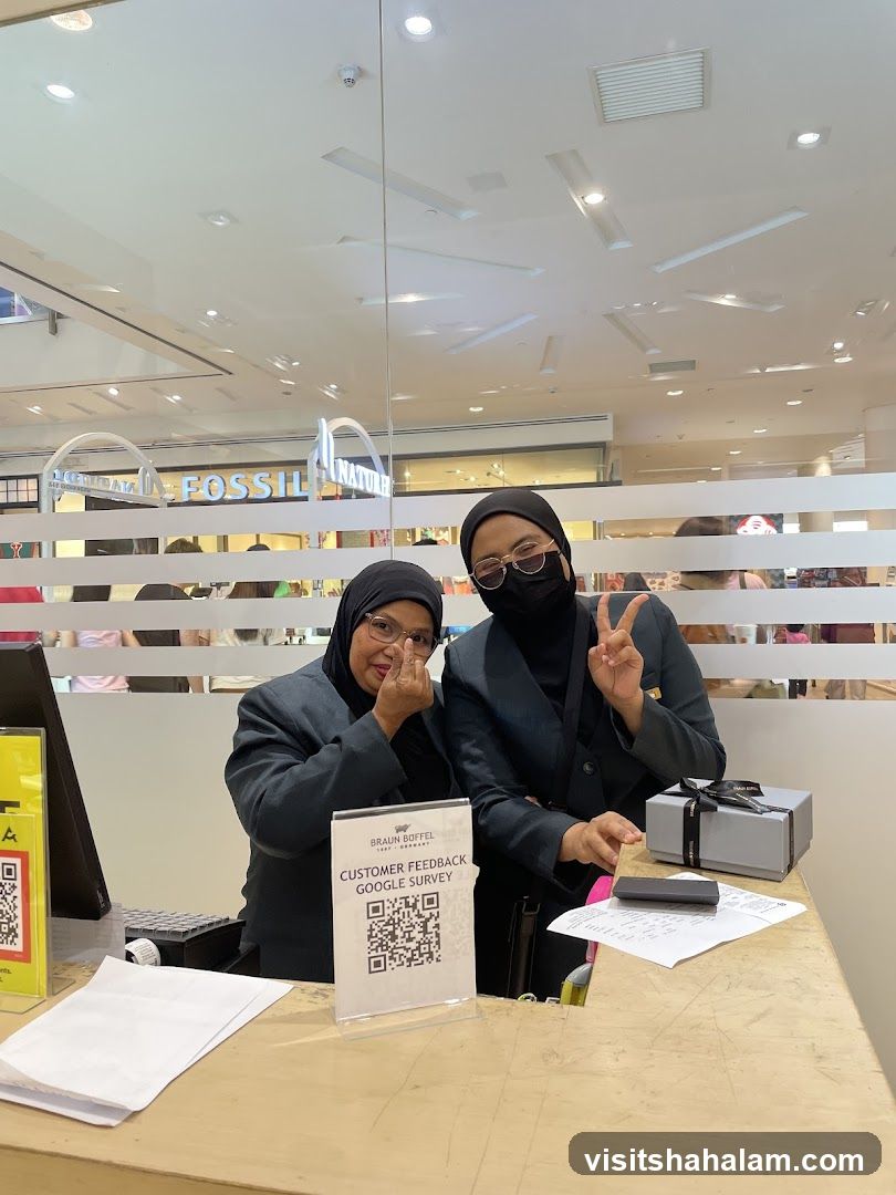 Two women at a counter