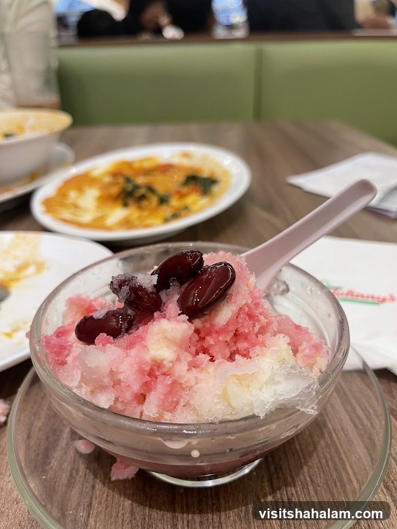 Shaved Ice Dessert with Red Beans
